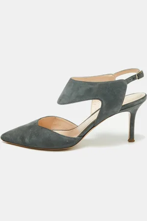 Nicholas Kirkwood Suede Leeloo Ankle Strap Pointed Toe Sandals Size 37