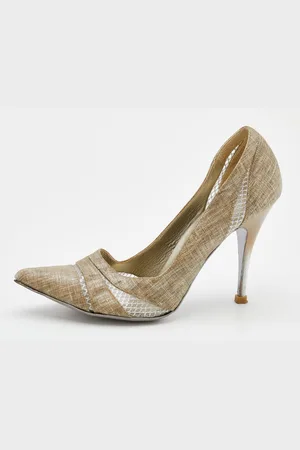 Stella McCartney Fabric and Mesh Pointed Toe Pumps Size 38