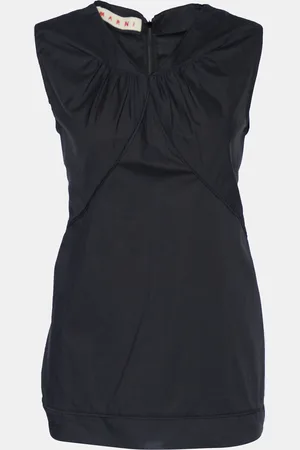 Marni Cotton Gather Detail Sleeveless Top M