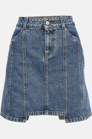 Alexander McQueen Embroidered Denim Mini Skirt S