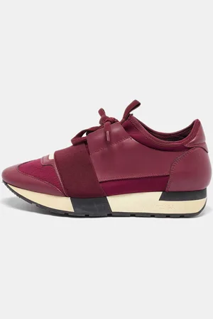 Balenciaga Leather and Fabric Race Runner Sneakers Size 36