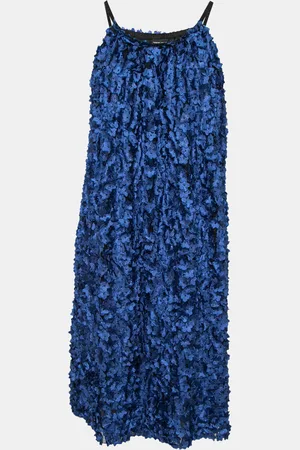 Giorgio Armani Floral Applique Tulle Shift Dress S