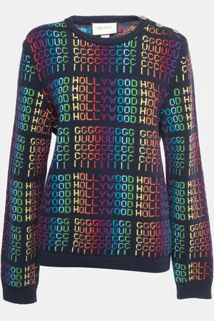 Gucci Multicolor Hollywood Patterned Wool Sweater M