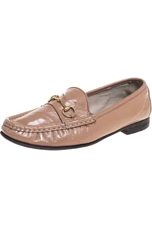 Gucci Patent Leather Horsebit Slip On Loafers Size 38