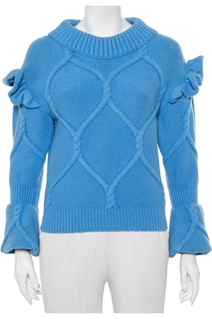 Burberry Wool & Cashmere Ruffle Detail Sweater XS