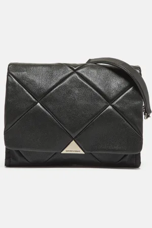Emporio Armani Quilted Faux Leather Noelle Flap Shoulder Bag