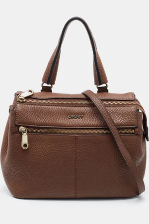 DKNY Leather Top Zip Satchel