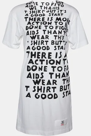 Comme des Garçons Friends & Comme des Garçons Happy Holidays Printed Cotton Knit T-Shirt Dress S
