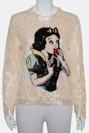 Gucci Wool Snow White Sequin Embellished Crewneck Sweater S