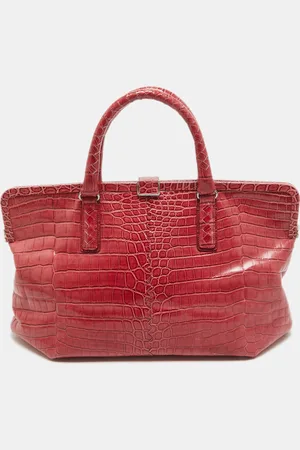 Bottega Veneta Crocodile Frame Tote