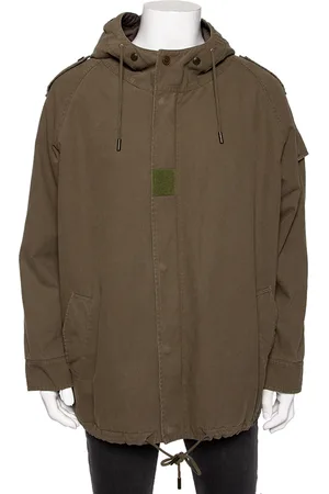 Saint Laurent Saint Laurent Olive Cotton Hooded Parka Jacket M