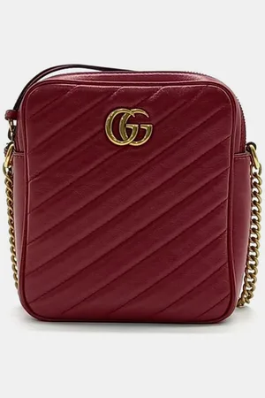 Gucci Leather Marmont Chain Crossbody Bag