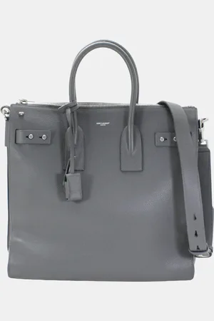 Saint Laurent Leather North/South Sac De Jour Satchel Bag