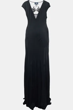 Roberto Cavalli Jersey Embellished Sleeveless Maxi Dress L