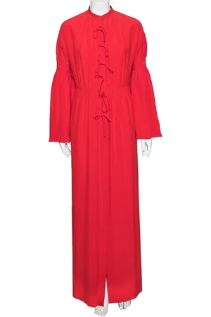 Burberry Silk Button Down Maxi Dress M