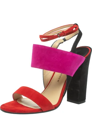 PAUL ANDREW Tricolor Suede Xiamen Ankle Strap Sandals Size 37