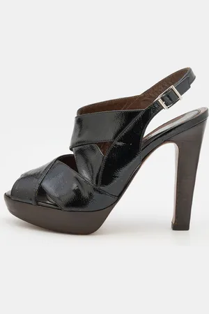 Marni Patent Leather Slingback Platform Sandals Size 37.5