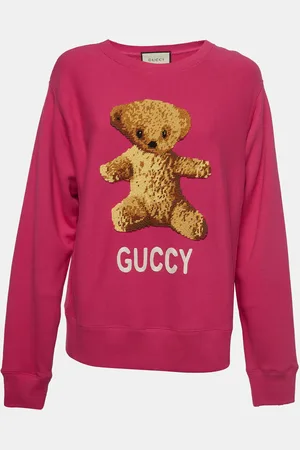 Gucci Cotton Knit Embroidered Teddy Sweatshirt M