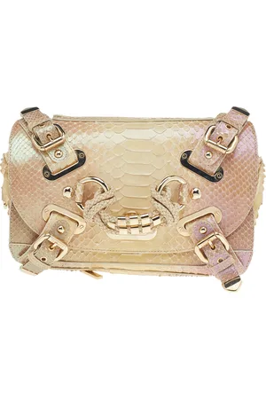 VERSACE Glazed Python Canyon Top Handle Bag