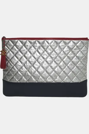 CHANEL Leather Gabrielle clutch
