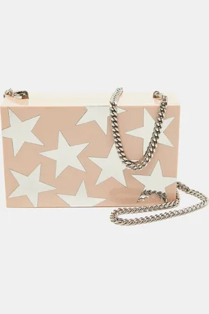 Stella McCartney Blush Plexiglass Stars Chain Clutch