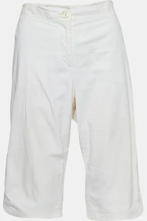 Kenzo Ivory Cotton Long Shorts L