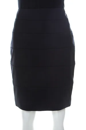 Escada Stretch Crepe Panelled Pencil Skirt M