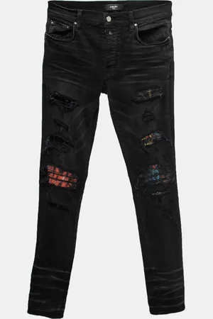 AMIRI Distressed Denim Panelled Skinny Jeans M Waist 32"