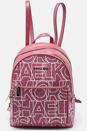 Michael Kors Signature Coated Canvas and Leather Backpack