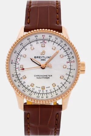 Breitling Shell 18k Rose Gold Navitimer Automatic Women