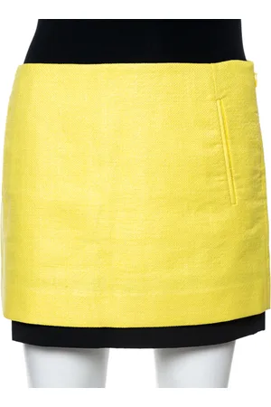 Diane von Furstenberg Coated Raffia Elley Mini Skirt S
