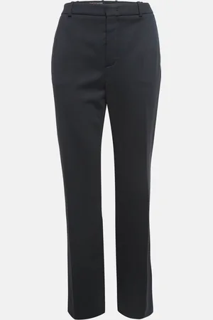 Loro Piana Stretch Wool Blend Straight-Leg Trousers M