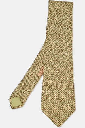 Hermès Hermès Geometric Shape Print Silk Traditional Tie