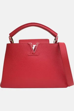 LOUIS VUITTON Leather Capucines BB Top Handle Bag