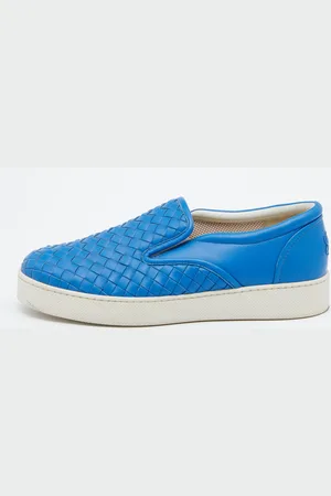 Bottega Veneta Intrecciato Leather Slip On Sneakers Size 38.5