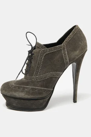 Saint Laurent Suede Janis Booties Size 39.5