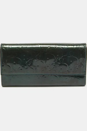 Dior Oblique Embossed Patent Leather Continental Flap Wallet