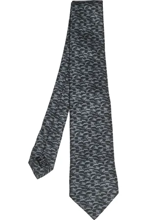 Dunhill & Black Abstract Print Silk Tie