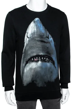 Givenchy Shark Printed Cotton Crew Neck Sweatshirt XS