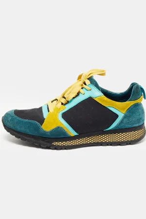 Gucci Suede and Canvas Caro Trainer Sneakers Size 40
