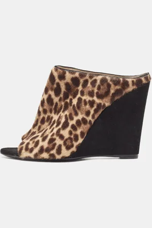 Prada Calf Hair Wedge Sandals Size 37.5