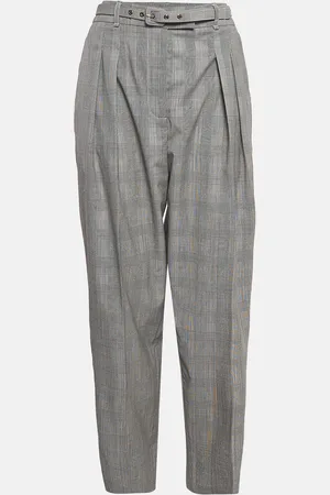 ZIMMERMANN Patterned Wool Belted Trousers XL
