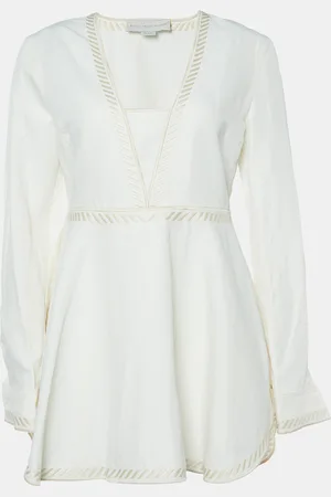 Stella McCartney Off Embroidered Cotton Blend Tunic S