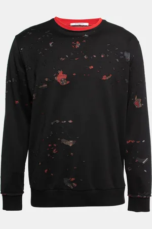 Givenchy Distressed Cotton Crewneck Sweatshirt XS