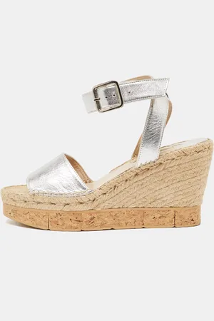 PALOMA Paloma Barceló Leather Wedge Ankle Strap Sandals Size 41