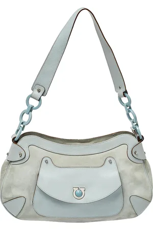Salvatore Ferragamo Leather and Suede Shoulder Bag