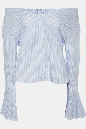 Jacquemus Stripe Print Cotton Buttoned Front Top L