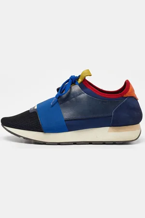 Balenciaga Leather,Suede,Neoprene and Mesh Race Runner Sneakers Size 38
