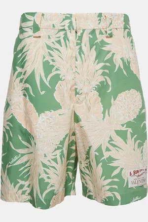 VALENTINO Pineapple Print Cotton Shorts S