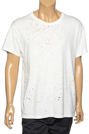 AMIRI Distressed Cotton Crew Neck T-Shirt M